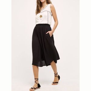 Anthropologie Olenna Black Culottes